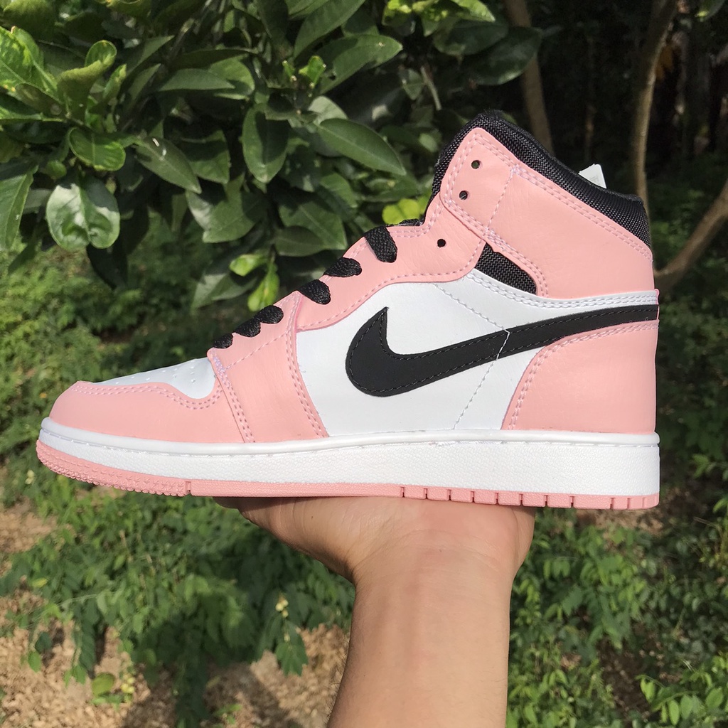 Kèm Video Thật] Giày Jordan hồng nữ cổ cao bản đẹp tiêu chuẩn, Giày jordan 1 nữ màu hồng tươi cực xinh dễ phối đồ | BigBuy360 - bigbuy360.vn