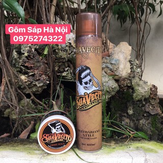 COMBO Sáp Vuốt Tóc Suavecito + GôM XỊT TÓC GIỮ NẾP TÓC CỨNG SUAVECITO 400ML