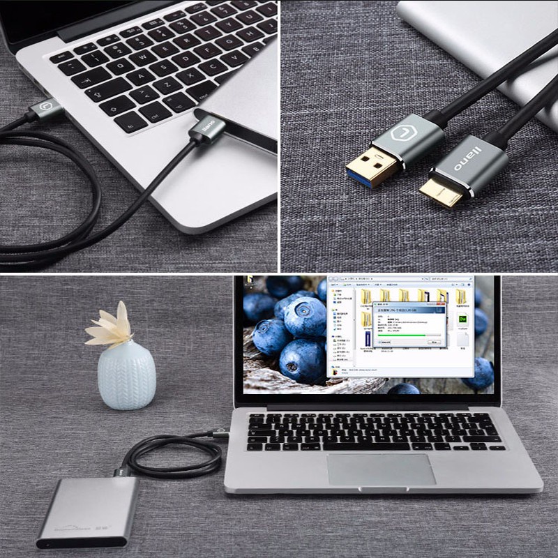 llano USB 3.0 Loại A Micro B USB3.0 Dây cáp đồng bộ hóa dữ liệu cho ổ cứng ngoài Ổ cứng HDD Cáp ổ cứng USB-C