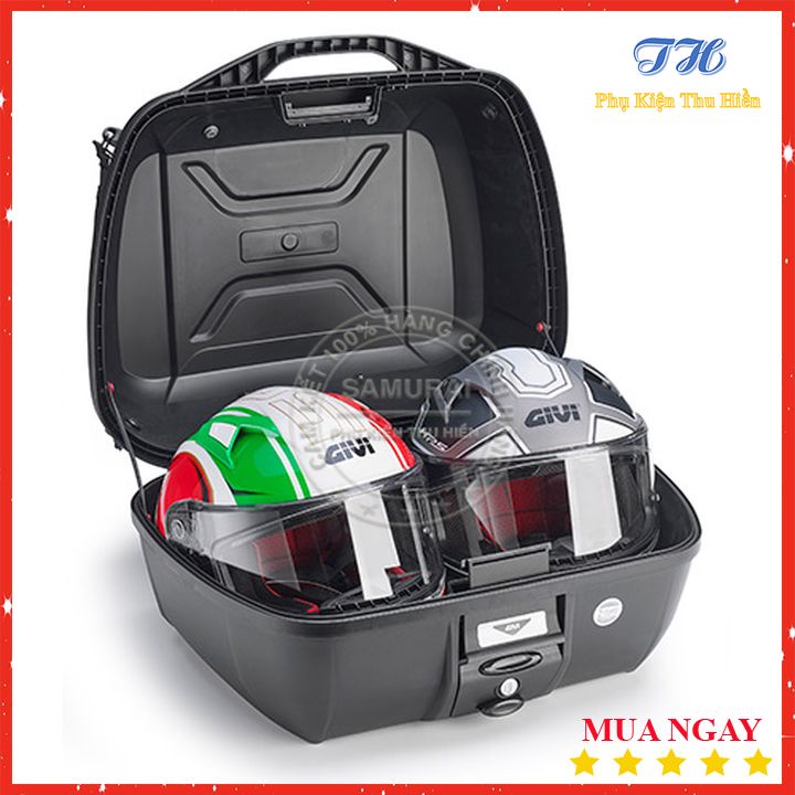 Thùng Givi E43NTL-ADV 43 Lít Mulebox Gắn Sau Xe Máy, Xe Motor Màu Đen Có Full Phụ Kiện Đi Kèm Với Đế Đệm