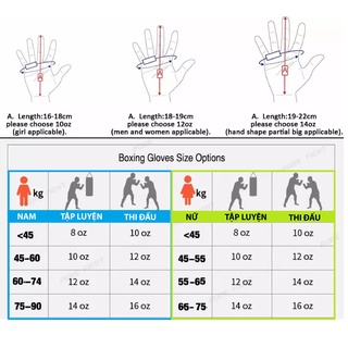 Găng Boxing Nhiều Màu