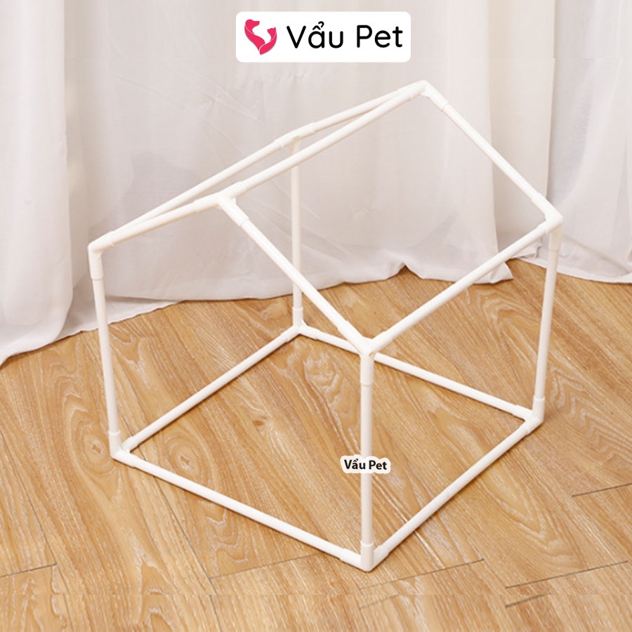 Đệm cho chó mèo Nhà khung ống nhựa siêu xinh - Nệm cho chó mèo Vẩu Pet Shop