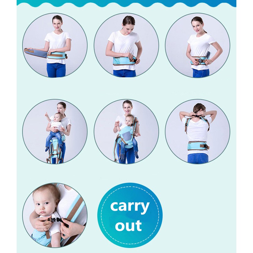 [SALE] - Địu ngồi trẻ em Babylab các màu (từ sơ sinh đến 30 tháng)   (BAO0325)