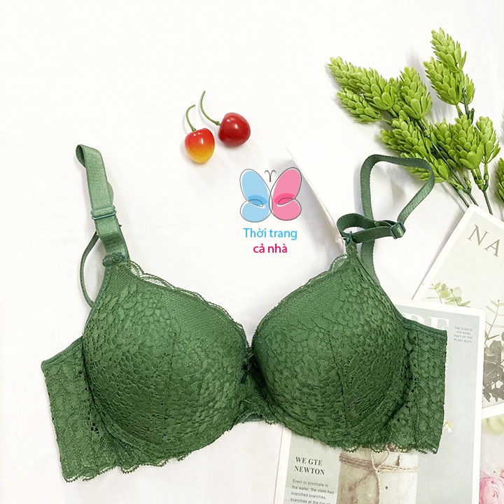 Áo ngực lovely ren mút ép dày, siêu nâng, Áo lót có gọng cài 3 - AL1211