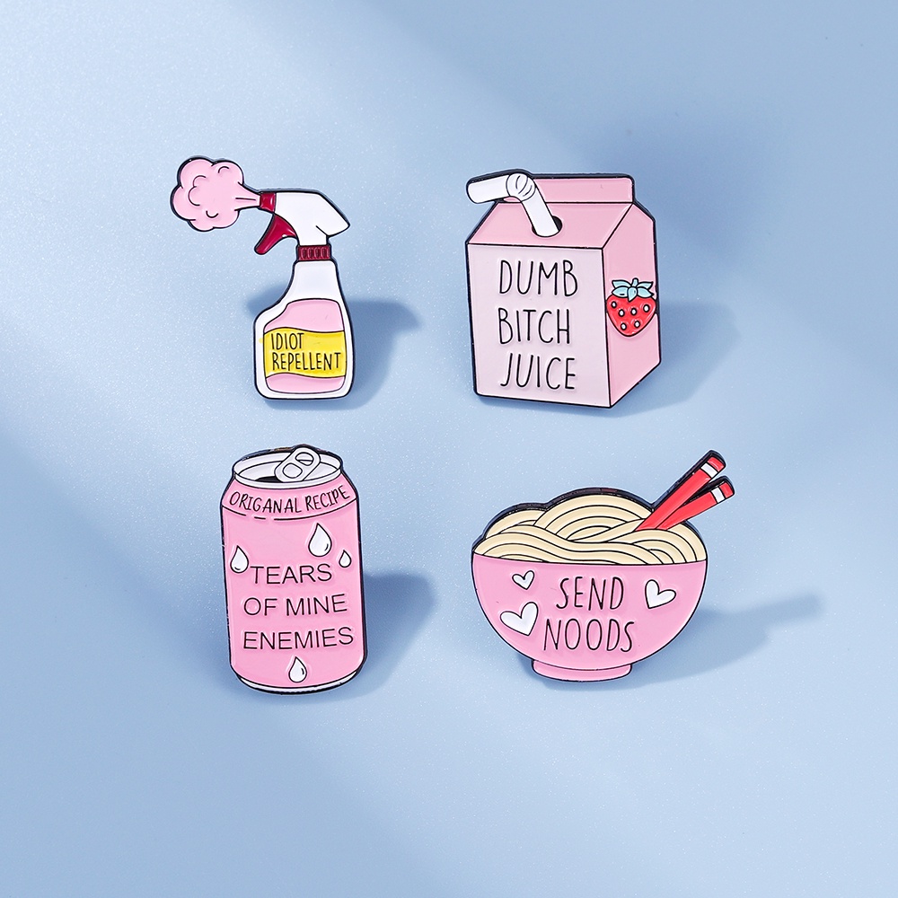 Ghim Cài Áo Tráng Men Hình Thức Ăn Ngộ Nghĩnh