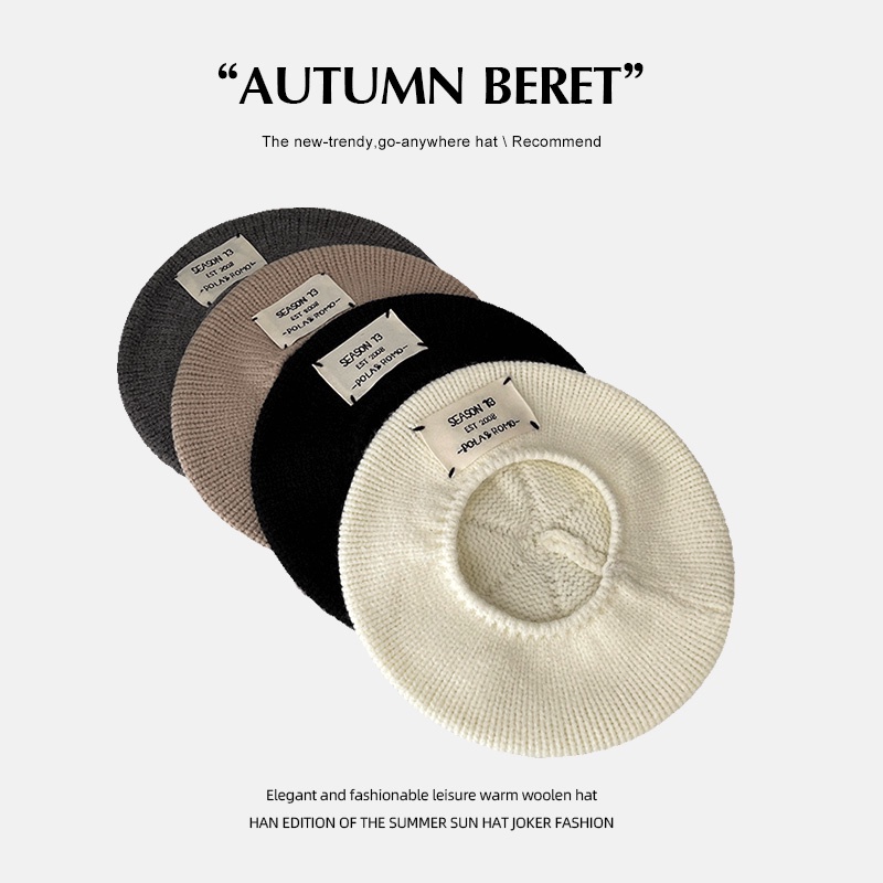 Mũ Beret Len Dệt Kim Phong Cách Thời Trang Hàn Quốc Dành Cho Nữ