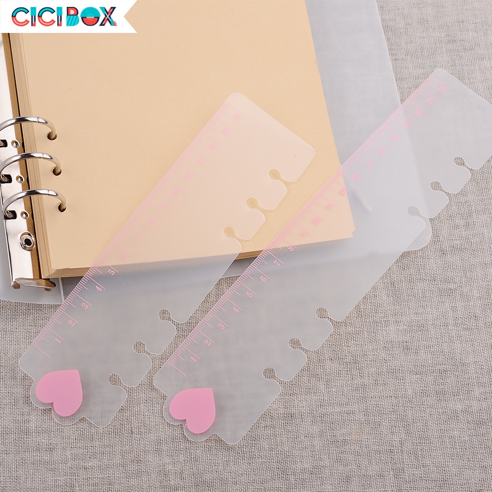 Thước nhựa dẻo phụ kiện cho sổ còng, sổ planner, bullet journal nhiều size CICIBOX