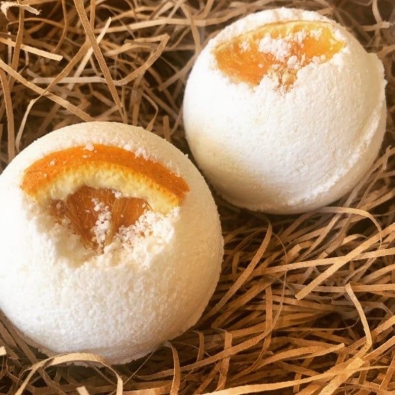 ORANGE JUICE  [Labbi]  Bath bomb / Viên sủi bồn/ Bom tắm / Viên thả bồn tắm / Bathbomb