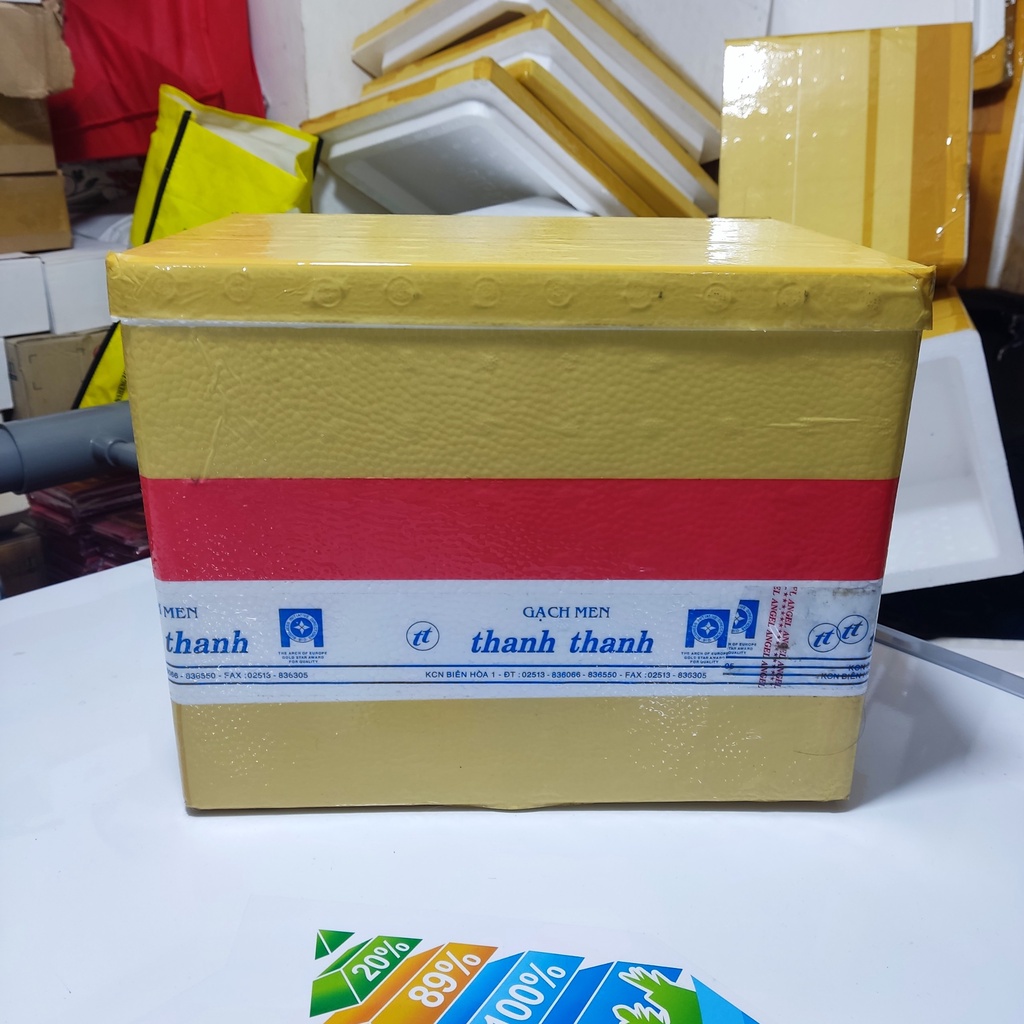 Thùng xốp giữ nhiệt 31x22x25 cm đa năng đựng đá hải sản hoa quả đựng đồ trồng cây nuôi cá [hộp xốp] - dagelDuongTri.Com