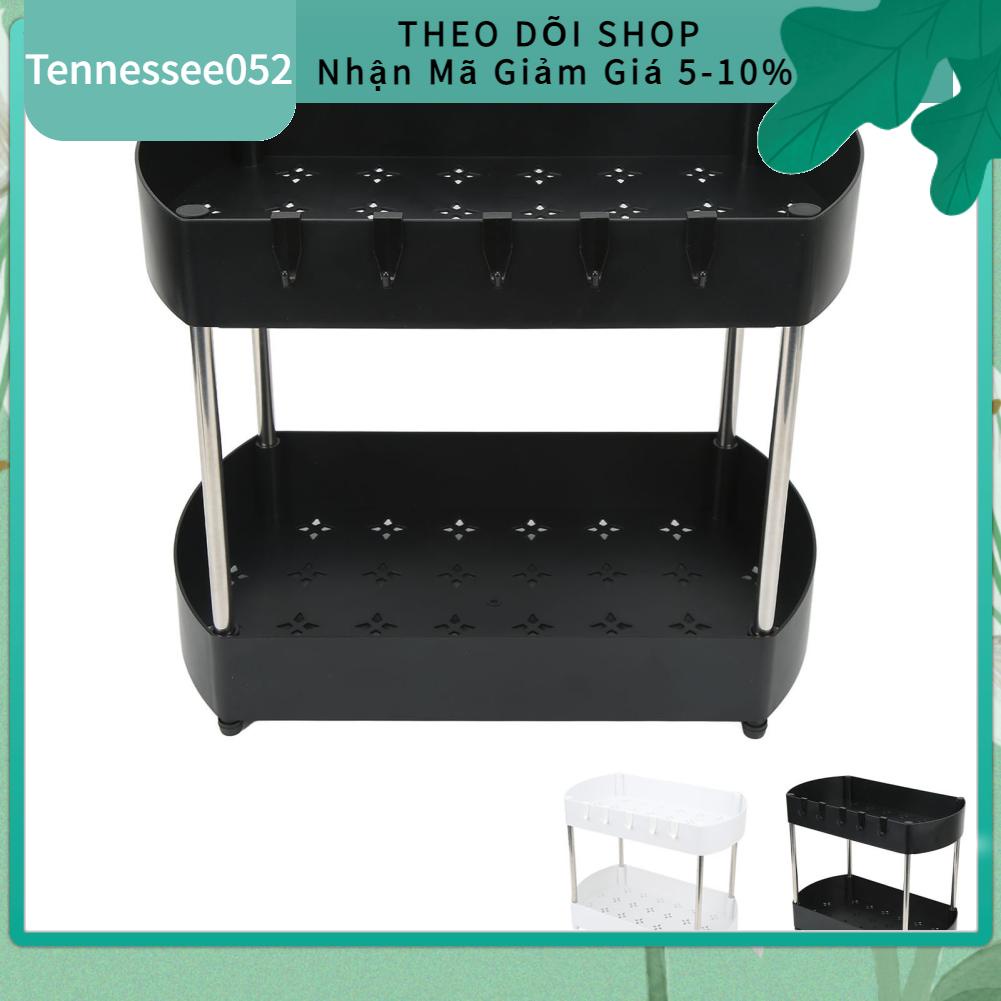 Tennessee052 Dưới bồn rửa tổ chức 2 tầng rỗng ngoài ABS Tủ phòng tắm với giá đỡ bằng thép không gỉ và 5 móc