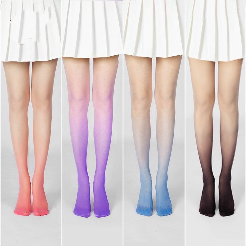 Quần tất giấy nữ chuyển đổi màu sắc hiệu ứng Gradient hottrend