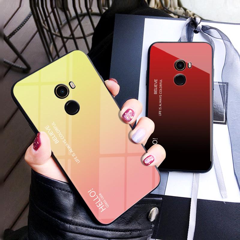 Ốp điện thoại tráng gương màu Gradient cá tính cho Xiaomi Mi MIX 2 Mi MIX 2S Mi Mix 3 Redmi S2