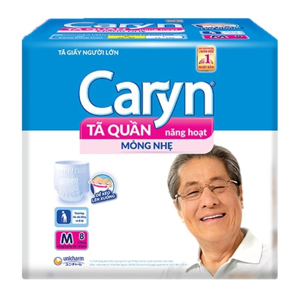 Tã Quần Người Lớn Caryn Siêu Thấm Chống Tràn Mỏng Nhẹ (Size M ,L)