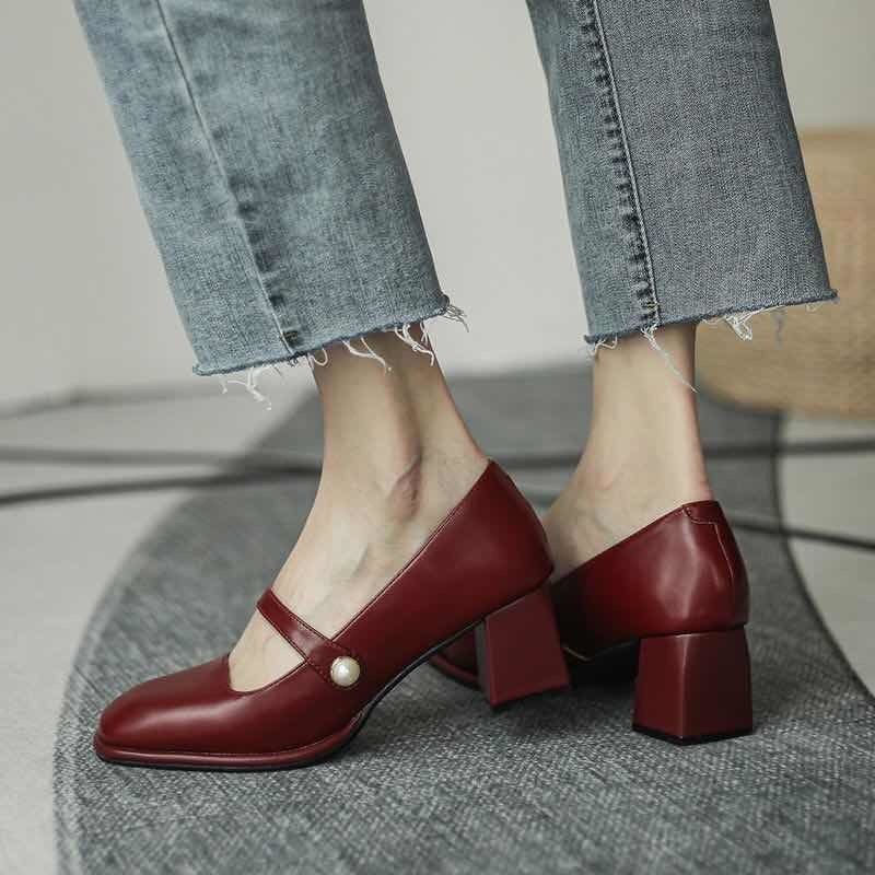 Giày mary jane vintage siêu xinh + ảnh thật, Sẵn be 35