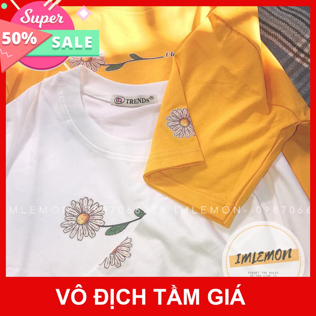 Áo Thun 4D Tay Lỡ Oversize In Họa Tiết FLOWER Hoa Cúc UNISEX | BigBuy360 - bigbuy360.vn