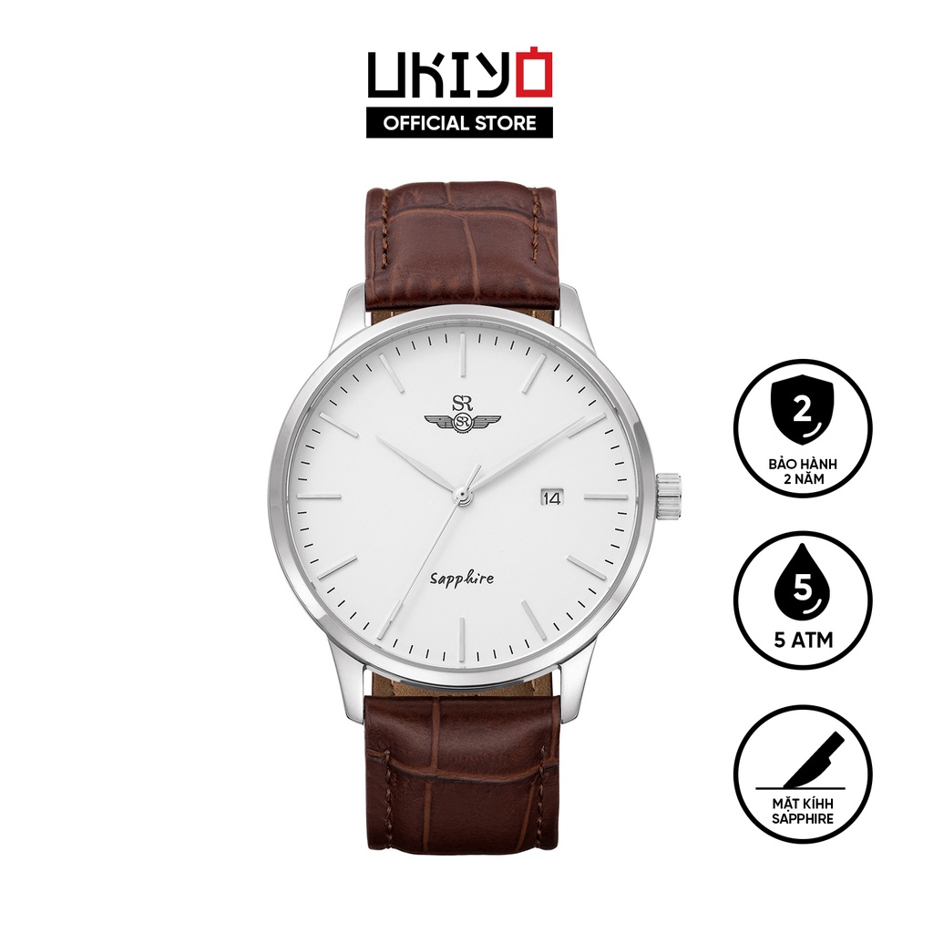 Đồng hồ nam SR WATCH SG3001.4102CV dây da chính hãng - Tặng bao da đựng đồng hồ