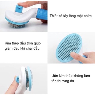 lược chải lông có nút bấm