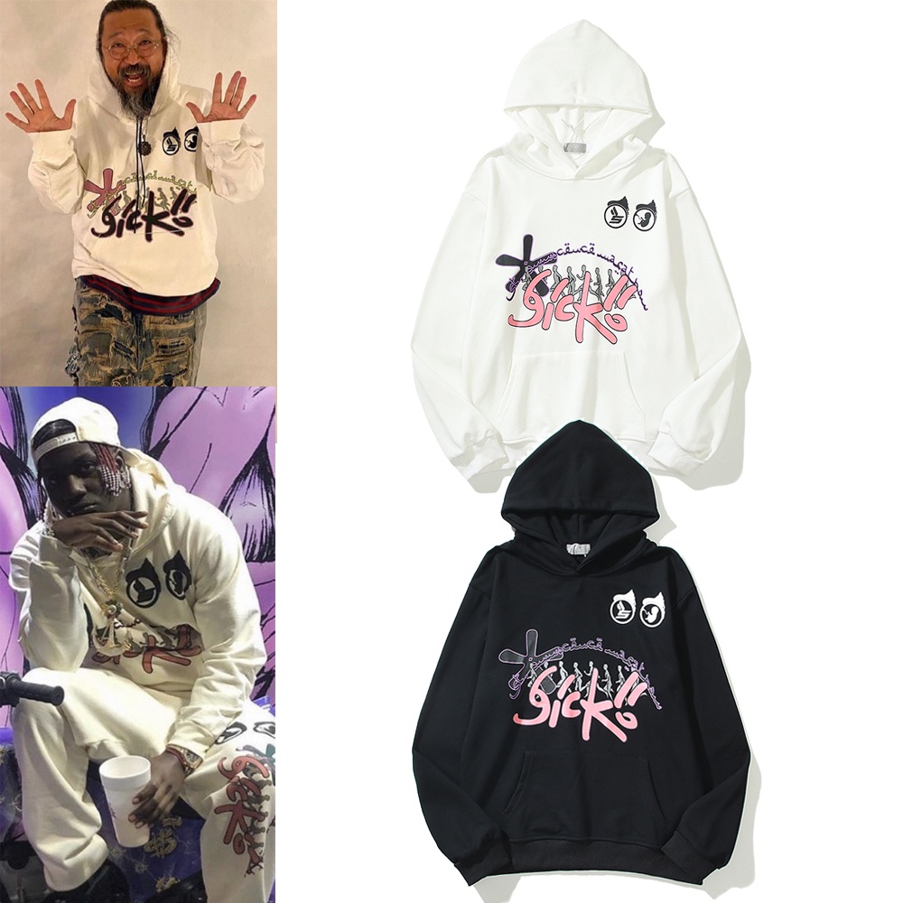 Áo Hoodie Tay Dài Vải Cotton In Họa Tiết Kiểu Hip-Hop Cá Tính Cho Các Cặp Đôi