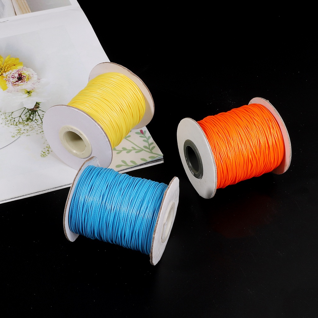 Cuộn dây cotton sáp dài 15m đường kính 1mm dùng làm đồ trang sức thủ công