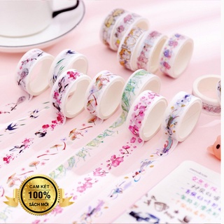 Băng dính washi tape nhiều họa tiết nhiều hình