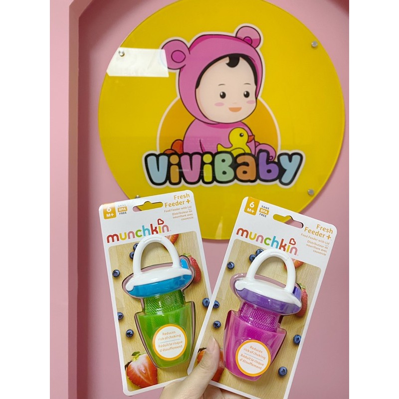 Túi nhai chống hóc ăn dặm có nắp Munchkin [Chính hãng]