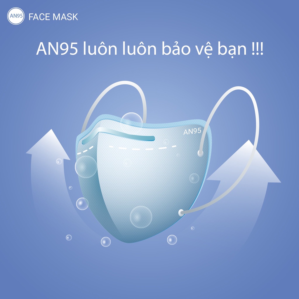 Khẩu trang y tế AN95, tiệt trùng từng chiếc 5 lớp kháng khuẩn