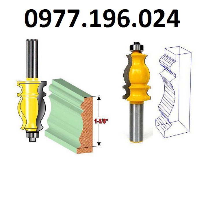 Mũi phay phào chỉ cốt 12ly7