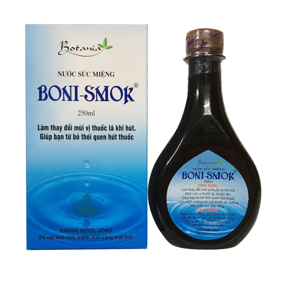 Nước súc miệng cai thuốc lá Boni-smok giúp cái thuốc lá 150-250ml