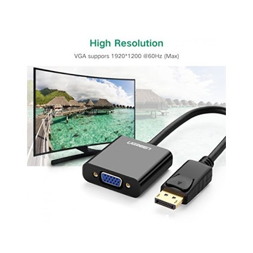 Cáp chuyển Displayport to VGA hỗ trợ Full HD1080P Ugreen 20415