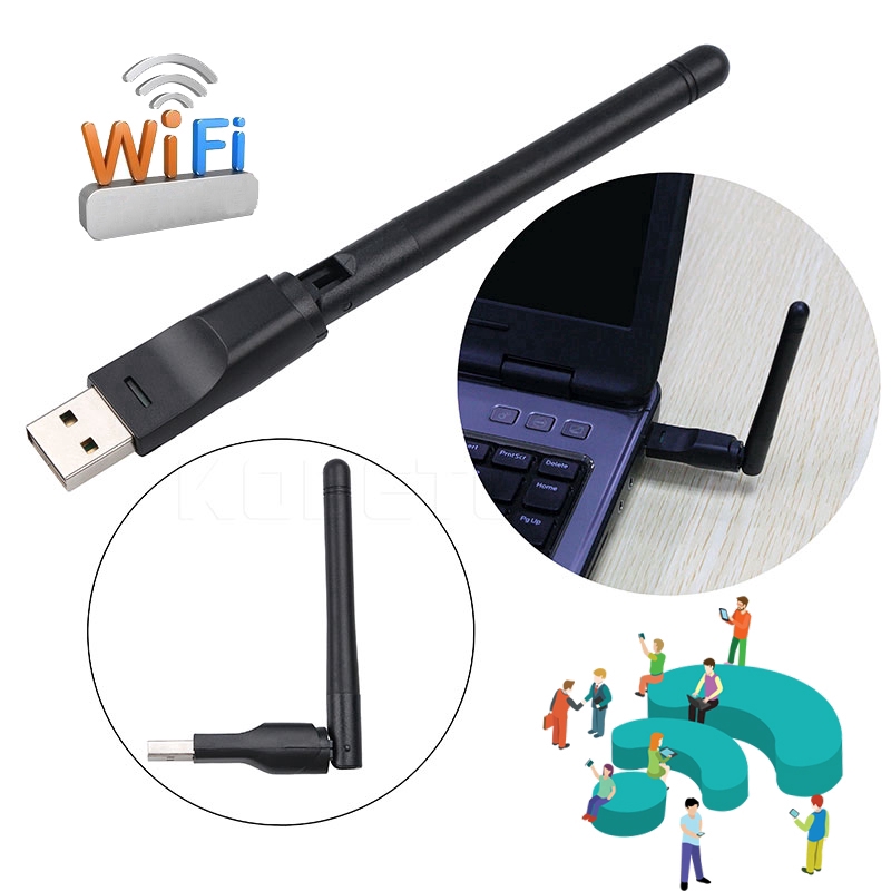 Usb 2.0 150m 802.11 B / G / N Có Ăng Ten Cho Laptop, Máy Tính