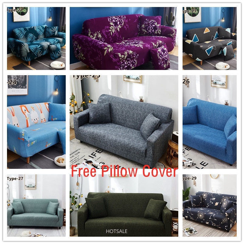 Vỏ bọc ghế sofa co giãn chống bụi toàn diện thông dụng 1~4