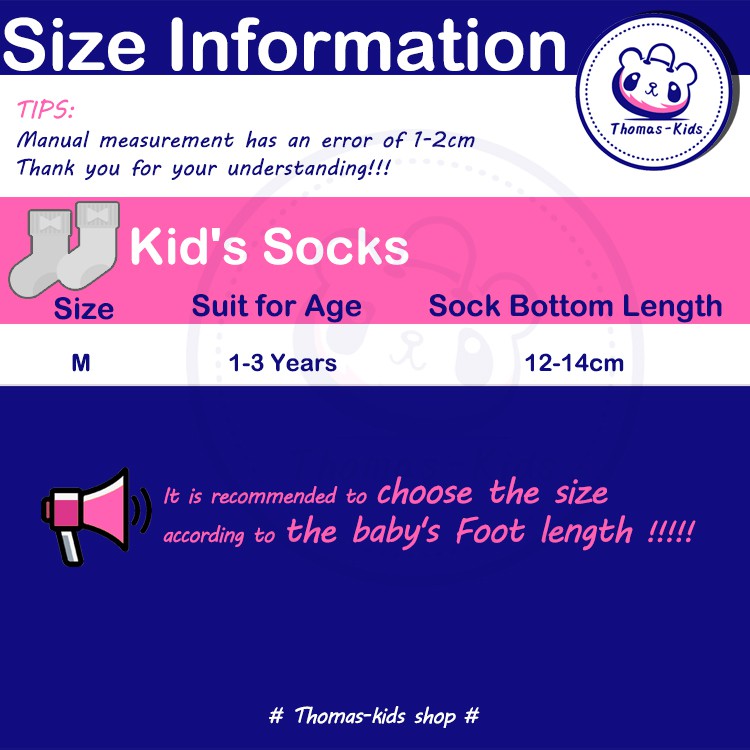 Tất Cotton dài qua gối màu trơn in họa tiết động vật dễ thương cho bé 1-3 tuổi
