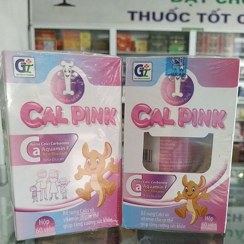 Combo 2hộp Viên Canxi nhai Cal Pink  hàm lượng cao cho trẻ và người lớn -bổ sung vitamin tăng đề khán.g