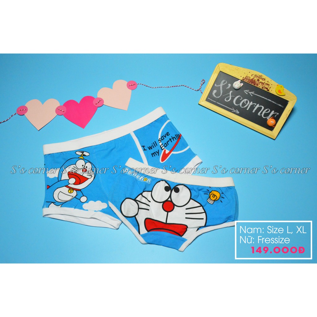 QUẦN LÓT ĐÔI DORAMON BÓNG ĐÈN