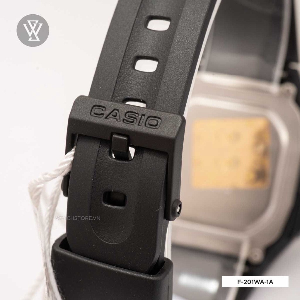 Đồng Hồ Điện Tử Nam Casio WATCHSTORE F-201WA-1A Thiết Kế Mặt Kính 41mm, Dây Đeo Và Vỏ Nhựa Bền Bỉ