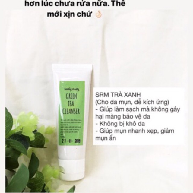 Sửa rửa mặt trà xanh handmade