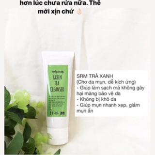 Sửa rửa mặt trà xanh handmade