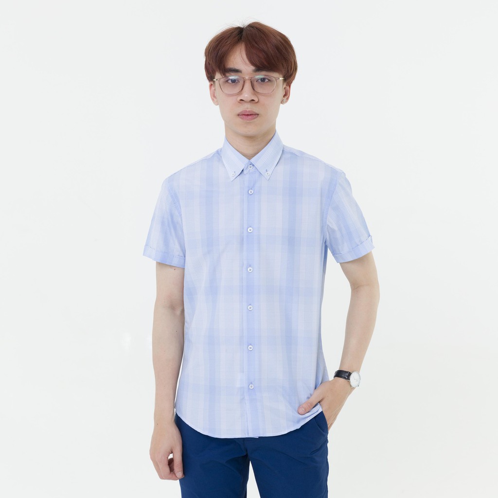 Áo sơ mi nam ngắn tay cao cấp The Shirts Studio thương hiệu Hàn Quôc - T1