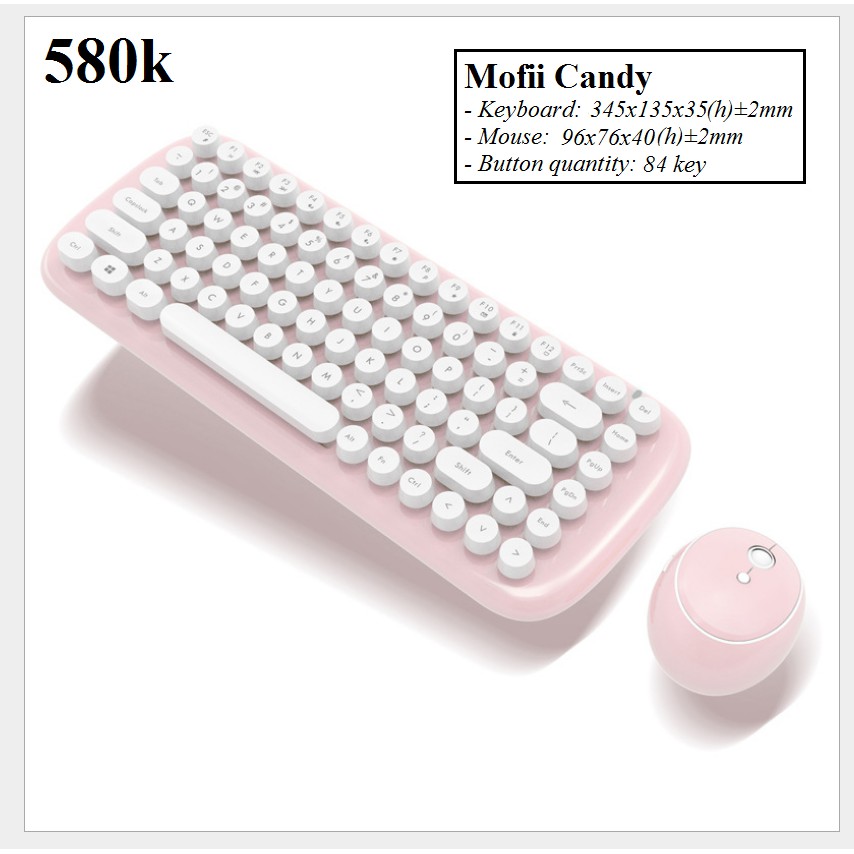 BỘ BÀN PHÍM CHUỘT KHÔNG DÂY MOFII CANDY | BigBuy360 - bigbuy360.vn