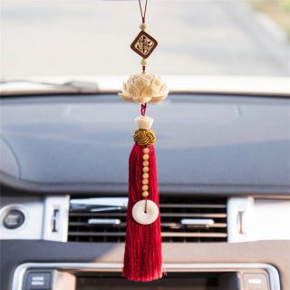 DÂY TREO , KHÁNH TREO HOA SEN GỖ HOÀNG DƯƠNG PHONG THUỶ màu đỏ