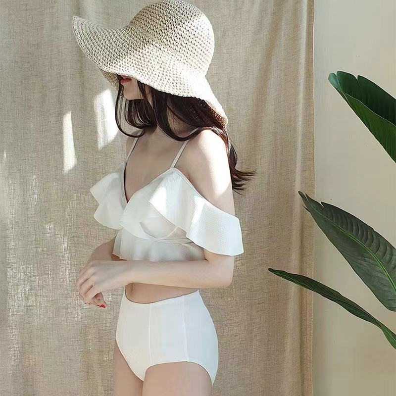 Bộ Đồ Bơi Lưng Cao Màu Trơn Phong Cách Hàn Quốc 2021 Gợi Cảm Cho Nữ | BigBuy360 - bigbuy360.vn