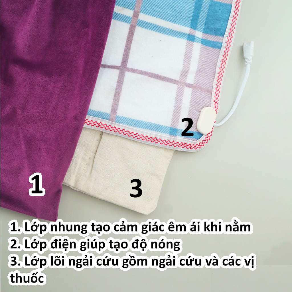 Thảm ngải cứu đông y chính hãng - Thảm ngải cứu nội địa , Giảm đau đầu, đau lưng và đau cổ vai gáy - Cam kết chính hãng