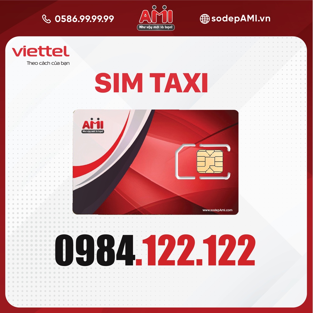 Sim Taxi ABC 122.122 Viettel Đầu Số Cổ Đẹp Hợp Mệnh - Số đẹp AMI