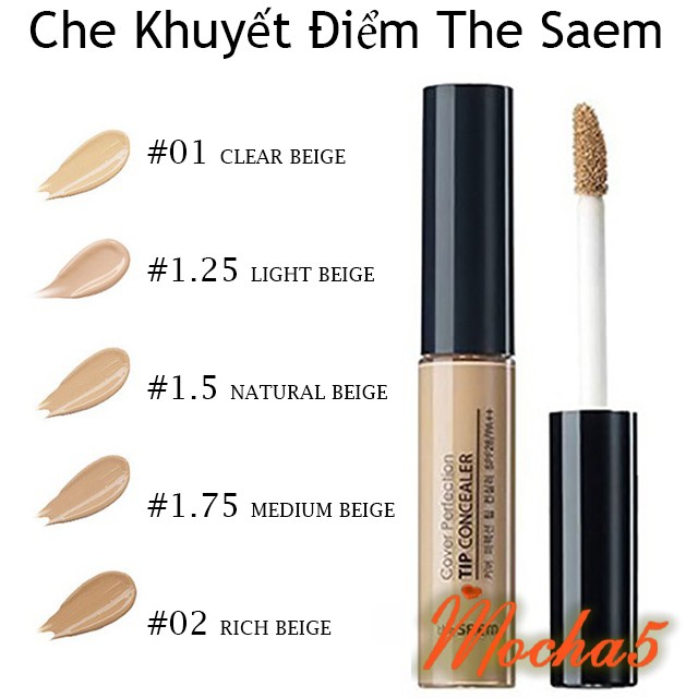 Kem che khuyết điểm The Saem Cover Perfection Tip Concealer Spf28 PA++ che khuyết điểm quốc dân | WebRaoVat - webraovat.net.vn