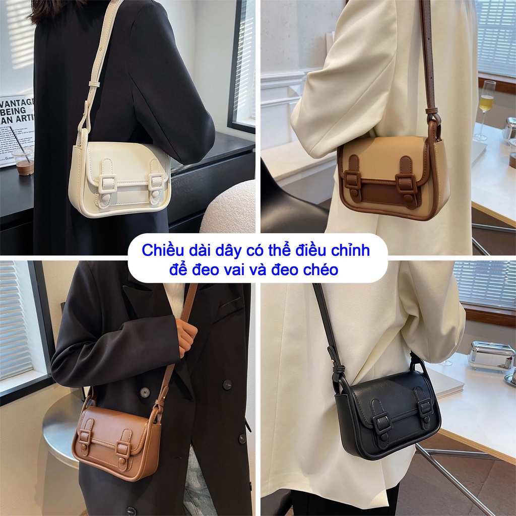 Túi đeo vai nữ kết hợp đeo chéo Zmin, chất liệu da PU cao cấp - T033