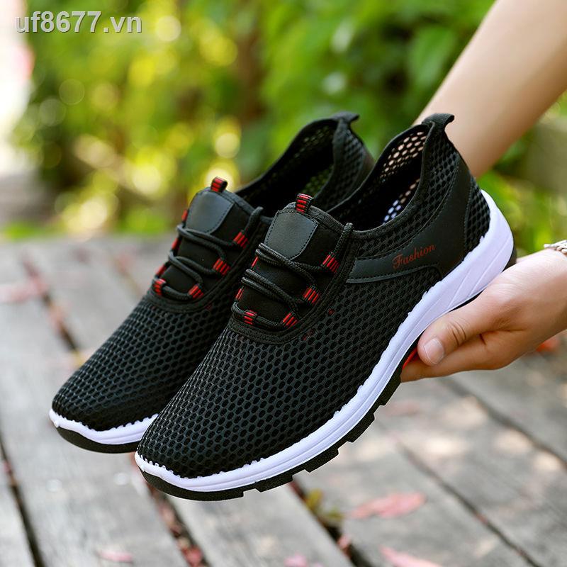 1.08Giày thể thao mùa hè thoáng khí giày đi bộ đường dài giày nam phiên bản Hàn Quốc xu hướng giày lưới rỗng thời trang giày chạy bộ