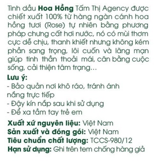Tinh Dầu Hoa Hồng Tấm Thị Tinh Dầu Thiên Nhiên Nguyên Chất 100% Lọ 10ml Tinh Dầu Hoa Hồng Thơm Phòng Giúp Đuổi Muỗi