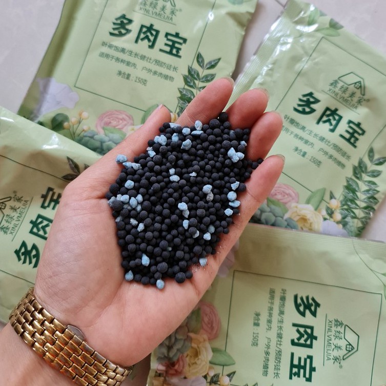 Phân Tan Chậm Cho Sen Đá Giúp Sen Đá/Xương Rồng Béo Ú, Mập Mạp,Màu Đẹp - gói 150g