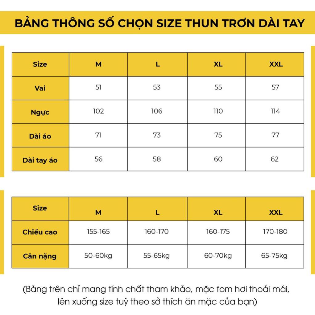 Áo thun DÀI TAY Unisex N7 Basic Tee phông trơn nam nữ lỡ oversize form rộng sweater ulzzang Hàn Quốc  ྇