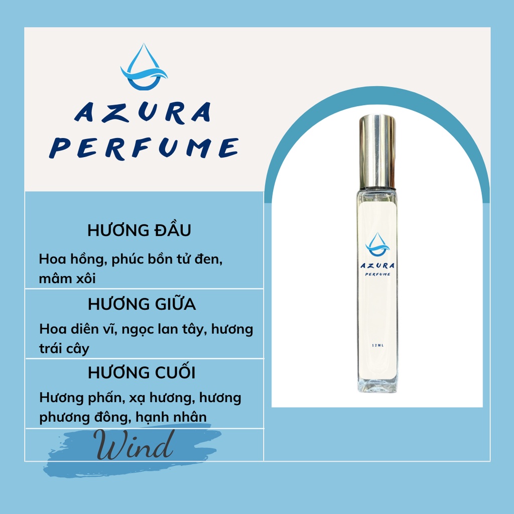 Tinh Dầu Nước Hoa Azura Wind Ngọt Ngào Thơ Ngây Dạng Chai Xịt 12Ml